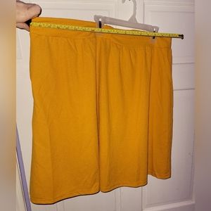 Shein curve, 4XL, yellow skirt with side zipper